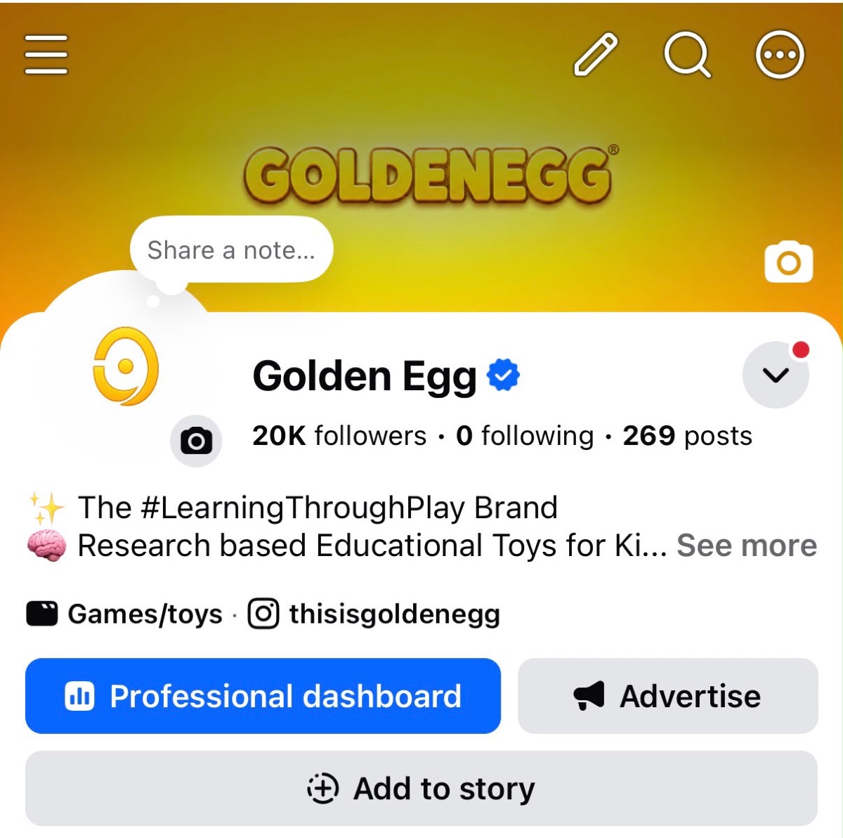 Facebook profile screenshot